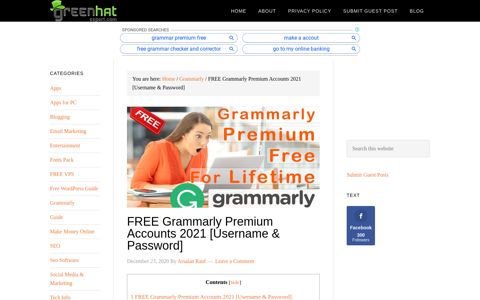FREE Grammarly Premium Accounts 2020 [Username ...