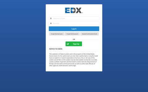 Login - Energy Data Exchange (EDX) EDX