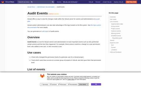 Audit Events | GitLab