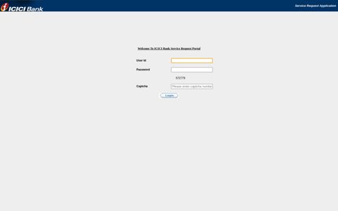ICICI Bank Service Request Portal - Service Request Application