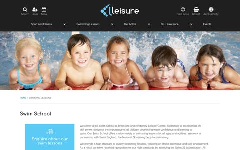 Learn to Swim - Swimming Lessons - lleisure