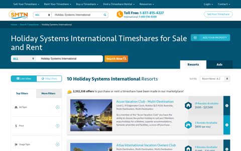 Holiday Systems International Timeshare Resales and ...