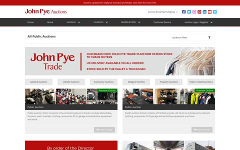 Public Auctions and Sales - All Auctions - John Pye Auctions