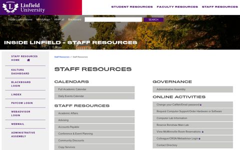 Staff Resources - Linfield University