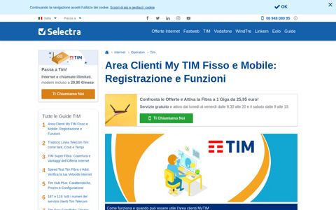 Area Clienti My TIM Fisso e Mobile: Registrazione e Funzioni