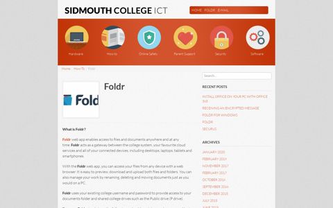 Foldr | Sidmouth College ICT