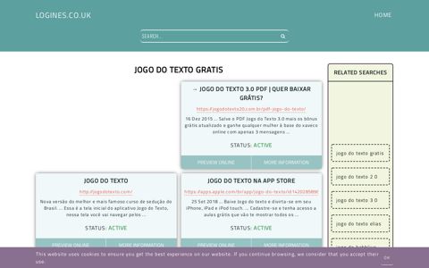 jogo do texto gratis - General Information about Login