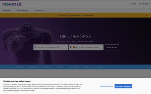 Monster.de: Jobbörse, Stellenangebote, Jobs, Jobsuche