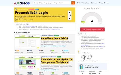 Freemobile24 Login - Find Login Page of Any Site within Seconds!