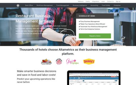 Restaurant Business Management Software. Try ... - Altametrics