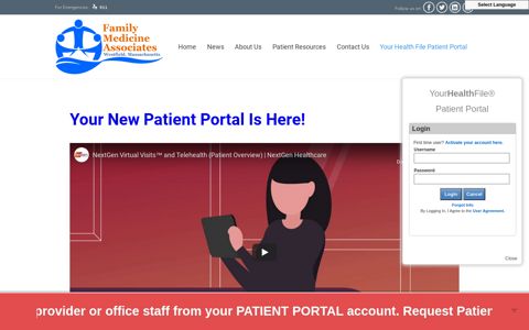 Your Health File Patient Portal – Family Medicine Associates