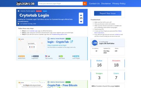Crytotab Login - Logins-DB