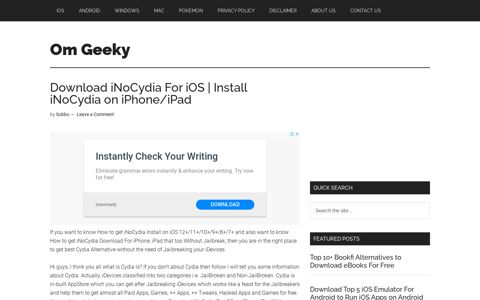 Download iNoCydia For iOS | Install iNoCydia on iPhone/iPad