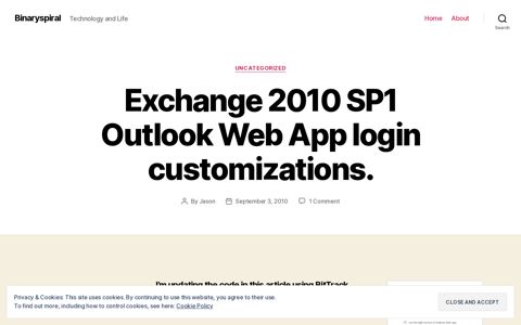 Exchange 2010 SP1 Outlook Web App login customizations ...