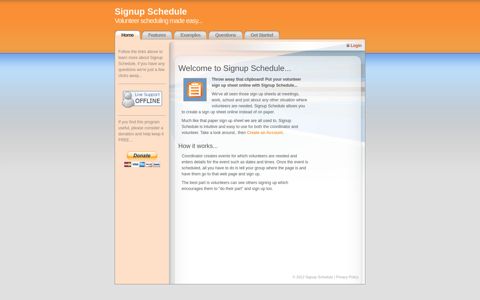 Signup Schedule - FREE Online Sign Up Sheets and ...