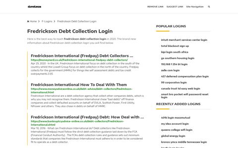 Fredrickson Debt Collection Login ❤️ One Click Access - iLoveLogin
