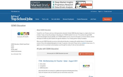 Jobs with GEMS Education - TopSchoolJobs