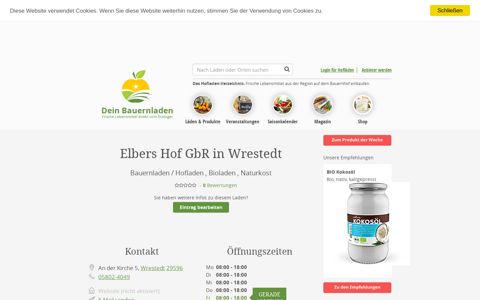 Elbers Hof GbR: Einkaufen im Bauernladen in Wrestedt ...