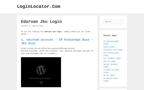 Eduroam Jku Login - LoginLocator.Com
