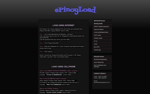 Starting Guide - ePinoyLoad