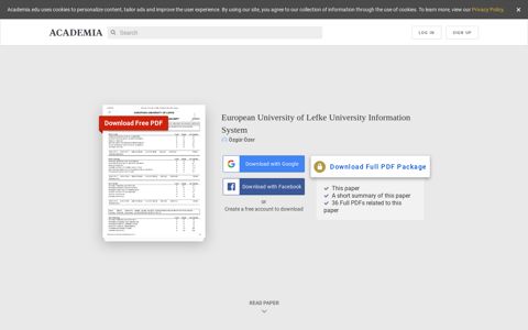 (PDF) European University of Lefke University Information ...