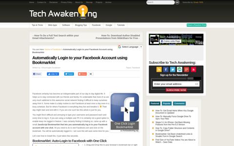 Automatically Login to your Facebook Account using ...