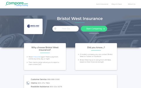 Bristol West Car Insurance | Compare Prices & Packages For ...