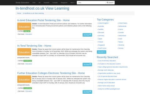 In-tendhost.co.uk View Learning - Study Education