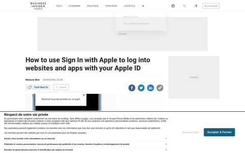 How to use Sign In with Apple to log into websites and apps ...