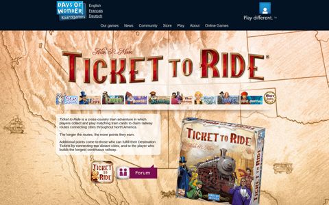 Ticket to Ride – a board game by Alan R. Moon, published by ...