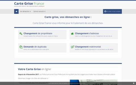 Carte grise en ligne sans se déplacer - CarteGriseFrance.fr