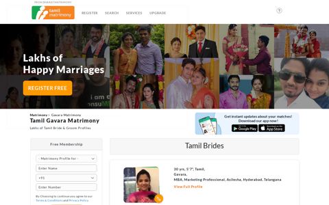 Tamil Gavara Matrimony - Bharatmatrimony.com