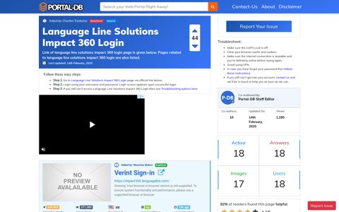 Language Line Solutions Impact 360 Login - Portal-DB.live