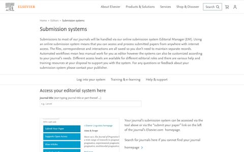 Submission systems - Elsevier