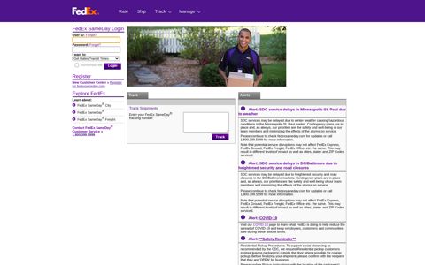 FedEx SameDay® | Tracking