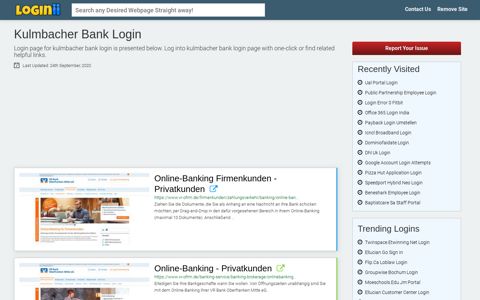 Kulmbacher Bank Login - Loginii.com