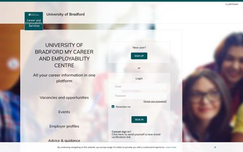 Sign in to MY CAREER AND EMPLOYABILITY CENTRE
