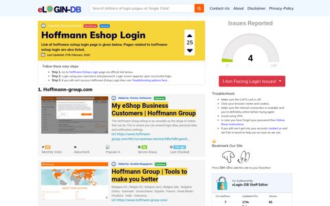 Hoffmann Eshop Login - A database full of login pages from ...