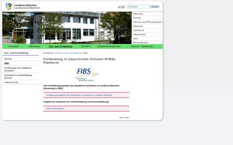 Fortbildung in bayerischen Schulen (FIBS)-Plattform