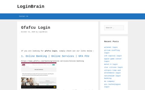 Gfafcu - Online Banking | Online Services | Gfa Fcu - LoginBrain