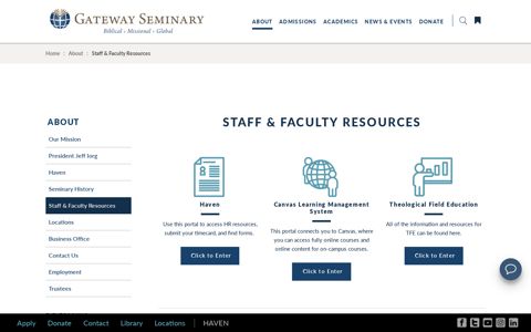 Staff & Faculty Resources | Gateway Seminary