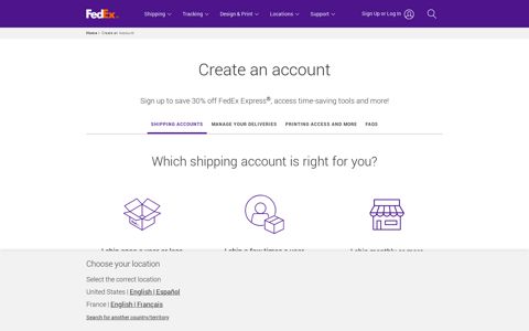 Create an Account | FedEx