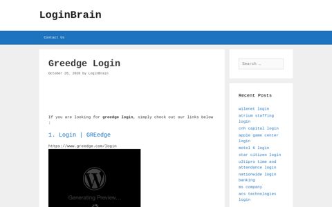 Greedge - Login | Greedge - LoginBrain