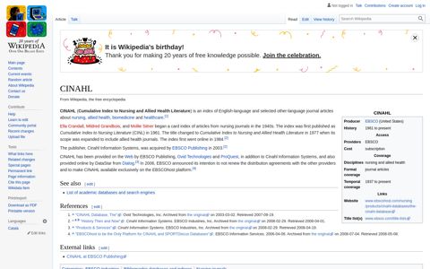 CINAHL - Wikipedia