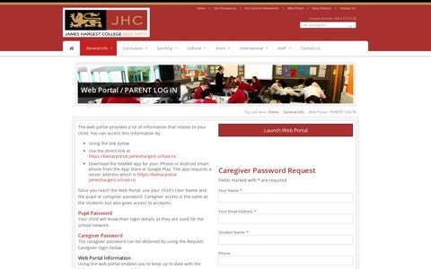 Web Portal / PARENT LOG IN - James Hargest College