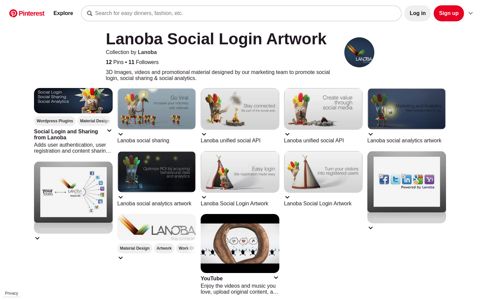 10+ Lanoba Social Login Artwork ideas | material design ...
