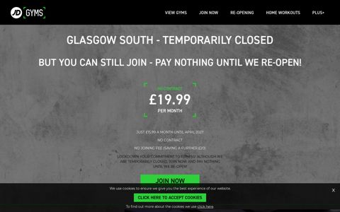 Glasgow South NOW OPEN! | Just £15.99 per ... - JD Gyms