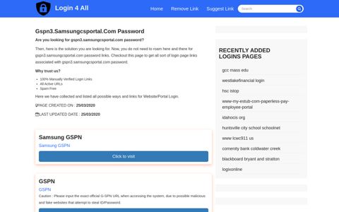 gspn3.samsungcsportal.com password - Official Login Page ...