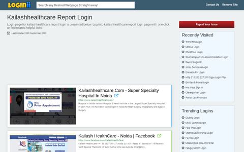 Kailashhealthcare Report Login - Loginii.com