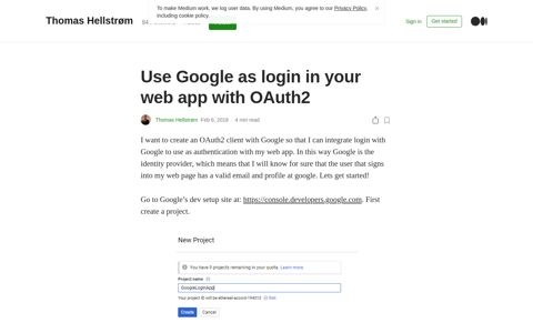 Use Google as login in your web app with OAuth2 | by ...